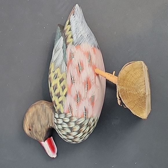 Wooden Duck Decoy Figurine Statue Painted - Picture 6 of 13